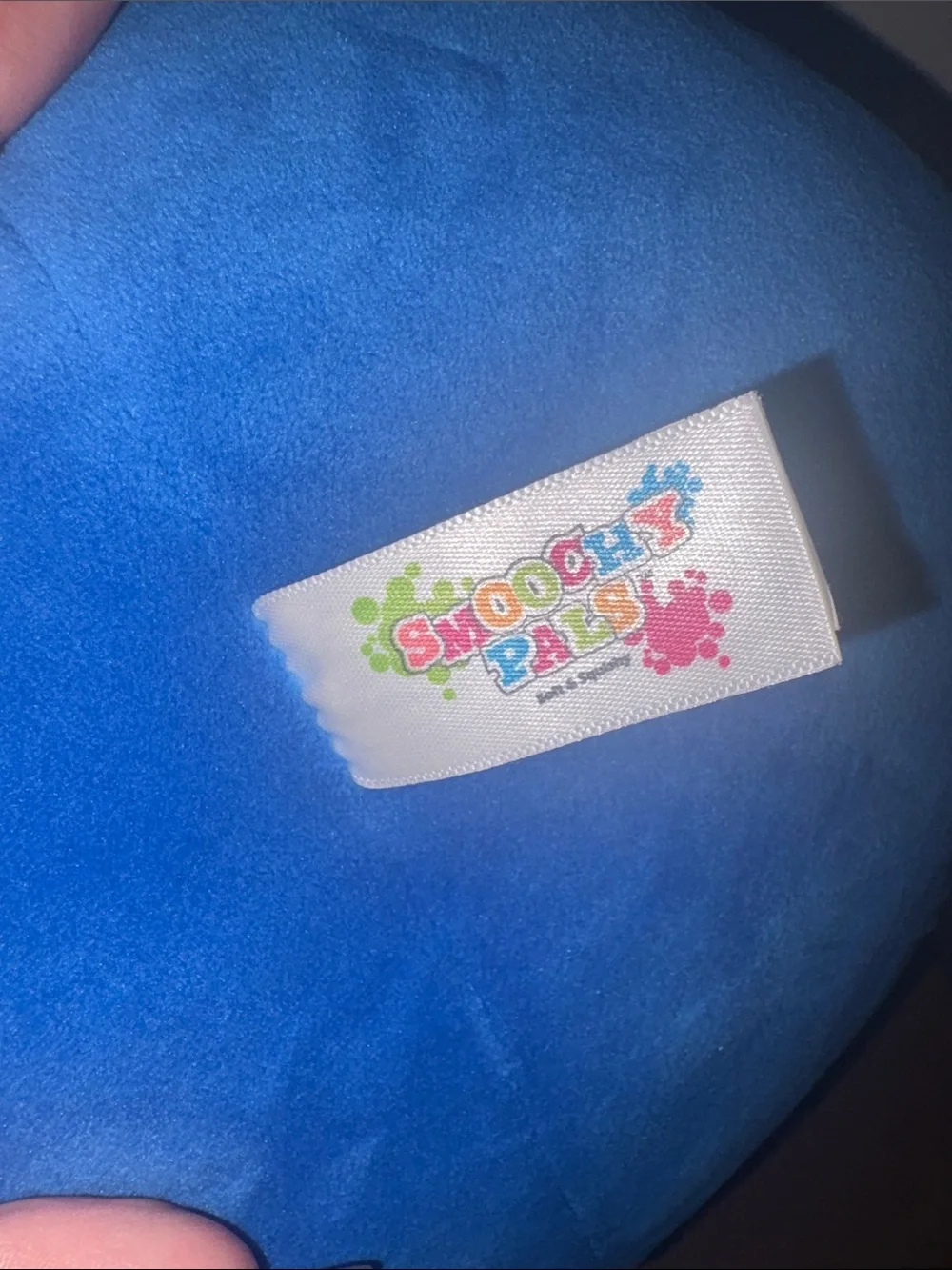 Blueberry Plush Decorative Pillow with Smiling Face